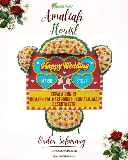 Papan Bunga Pernikahan Gambesi